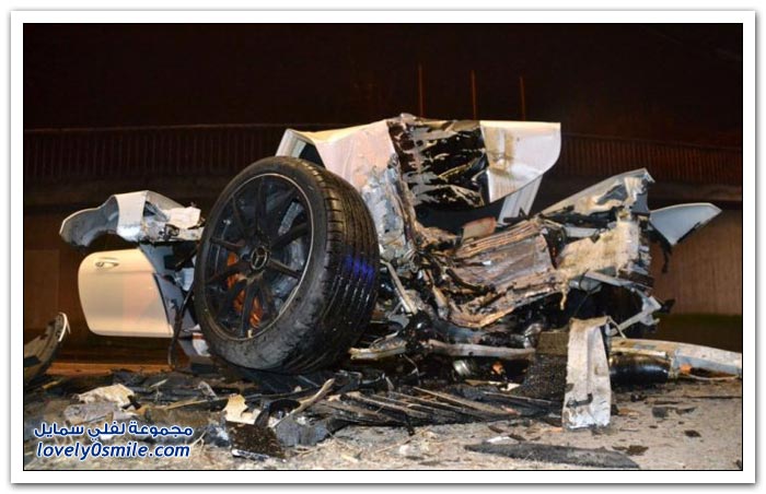 حادث مرسيدس بنز SLS AMG رودستر