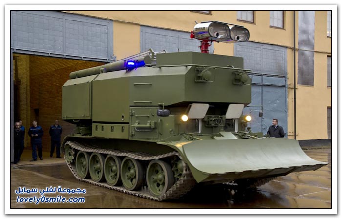 أحد مراكز إصلاح الدبابات في روسيا