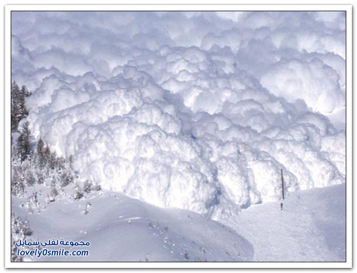 صور للانهيارات الثلجية