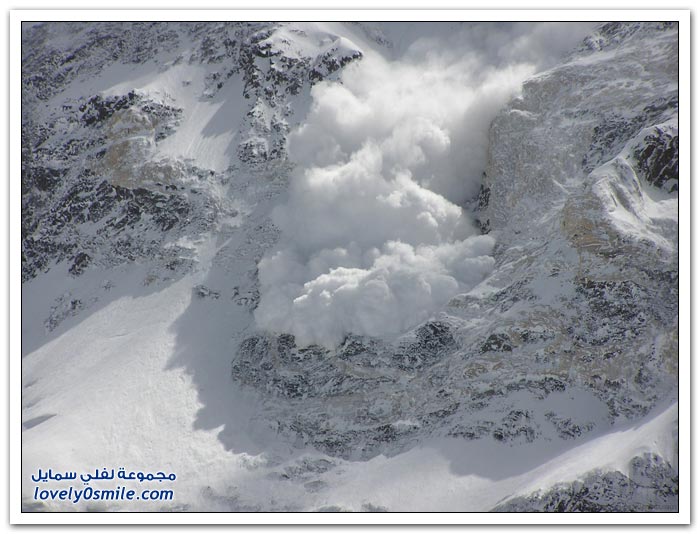 صور للانهيارات الثلجية