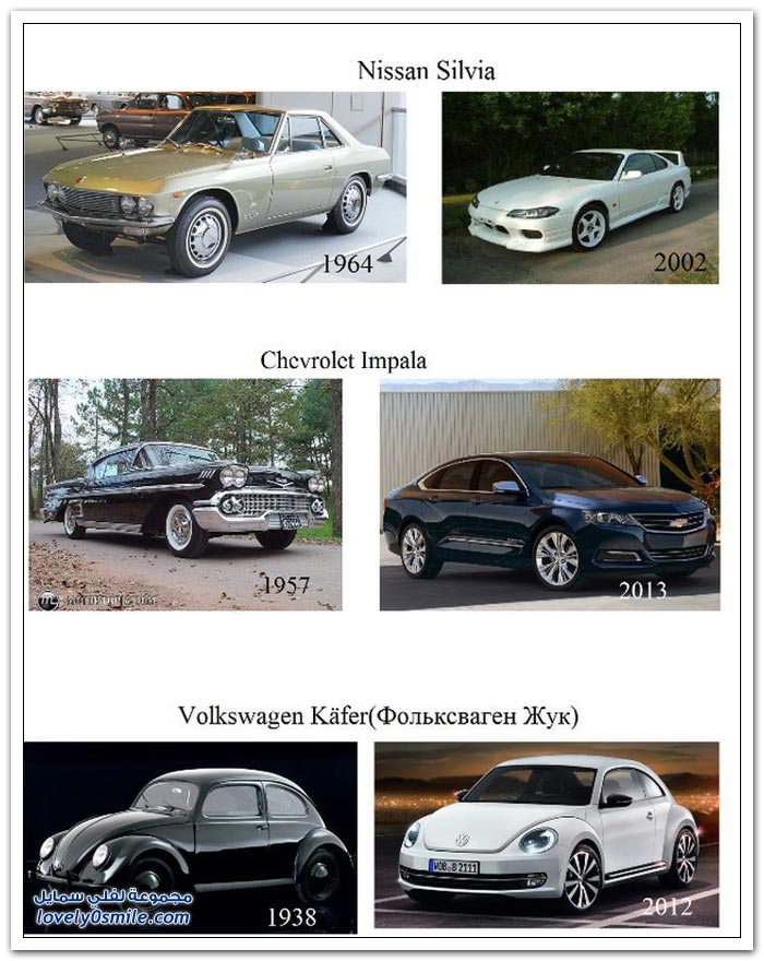 أنواع من السيارات بين الماضي والحاضر