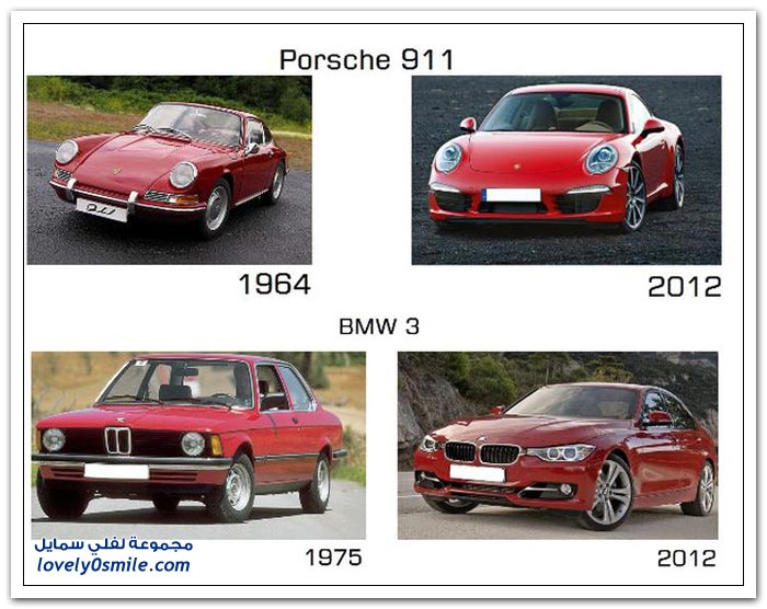 أنواع من السيارات بين الماضي والحاضر