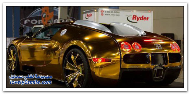 مطرب أمريكي يغطي سيارته الـ بوجاتي فيرون بالذهب