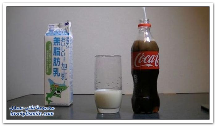 ماذا سيحدث لو أضفنا الحليب للكوكاكولا؟
