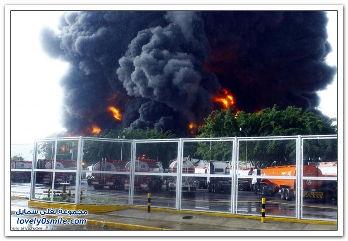 حريق بسبب صاعقة في فنزويلا