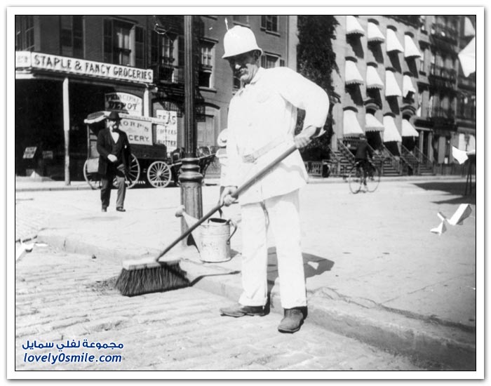 طريقة تنظيف الشوارع في الماضي