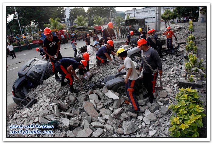 صور للدمار الذي خلفه زلزال الفلبين
