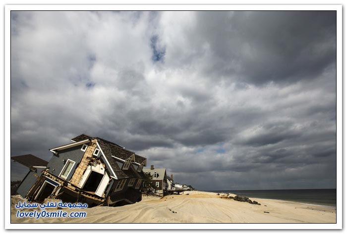 صور أثناء إعصار ساندي وبعد سنة من الإعصار