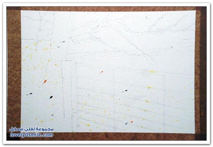 رسم لوحة بطريقة مختلفة ورائعة