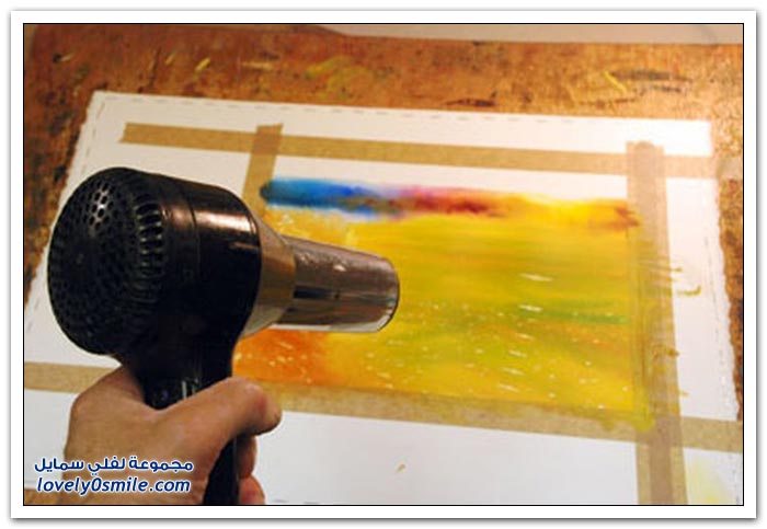 رسم لوحة بطريقة مختلفة ورائعة