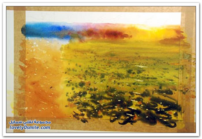 رسم لوحة بطريقة مختلفة ورائعة