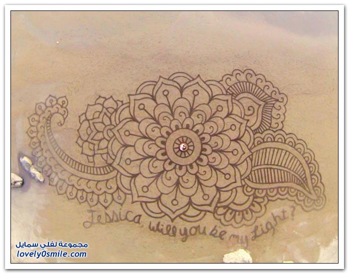 الرسم على الشاطئ