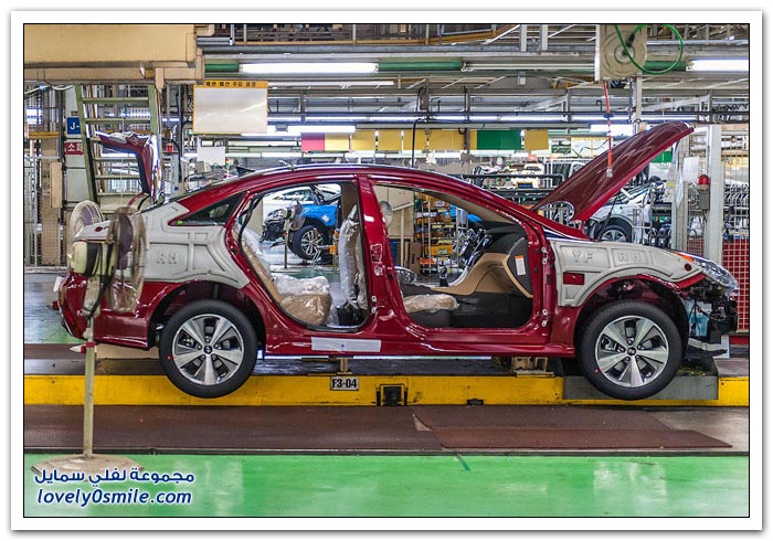 مصنع سيارات هيونداي في كوريا الجنوبية