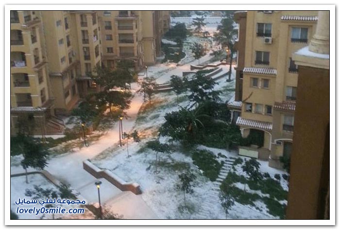 صور الثلوج في مصر والشرق الأوسط