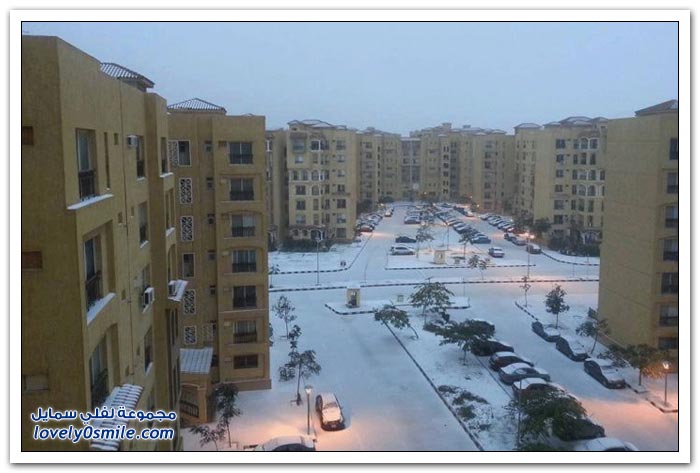 صور الثلوج في مصر والشرق الأوسط