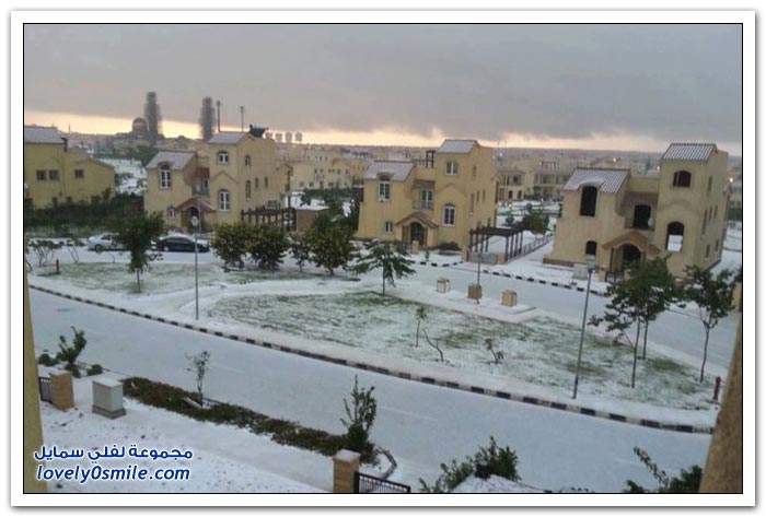 صور الثلوج في مصر والشرق الأوسط