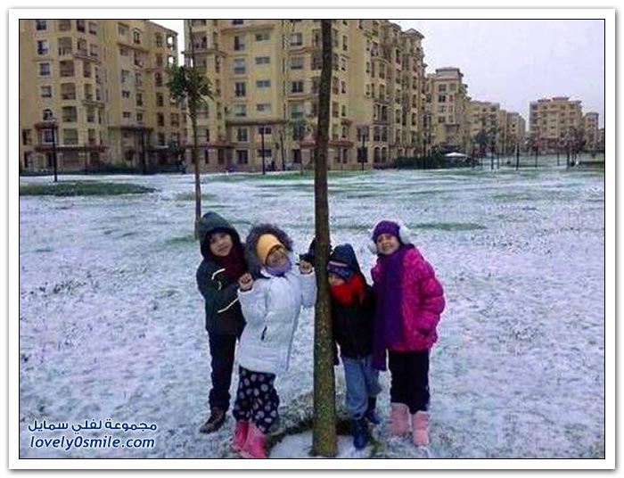 صور الثلوج في مصر والشرق الأوسط