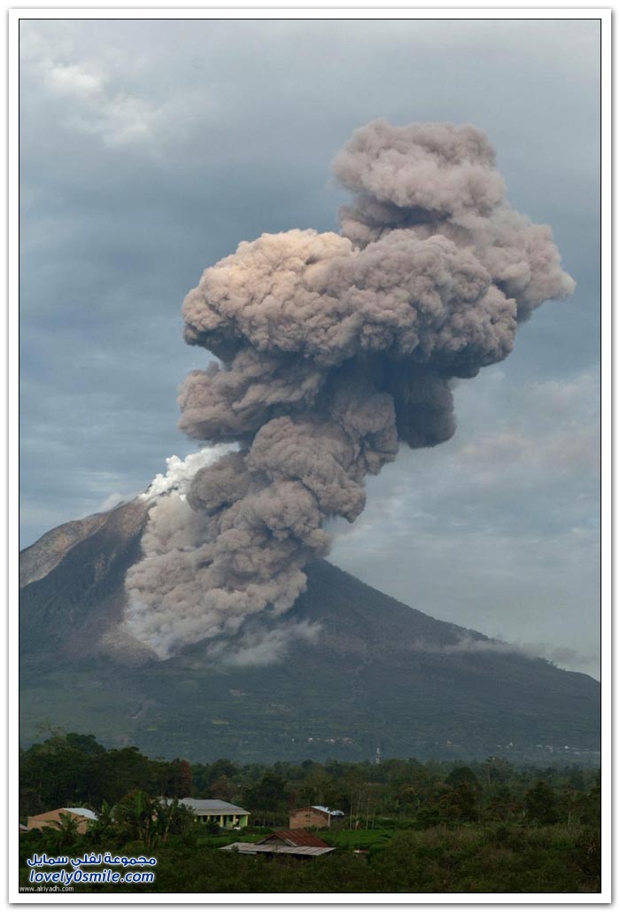 ثوران بركان سومطرة