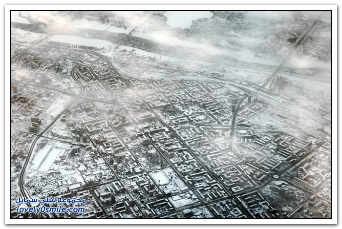 صور لمدن حول العالم من نافذة طائرة