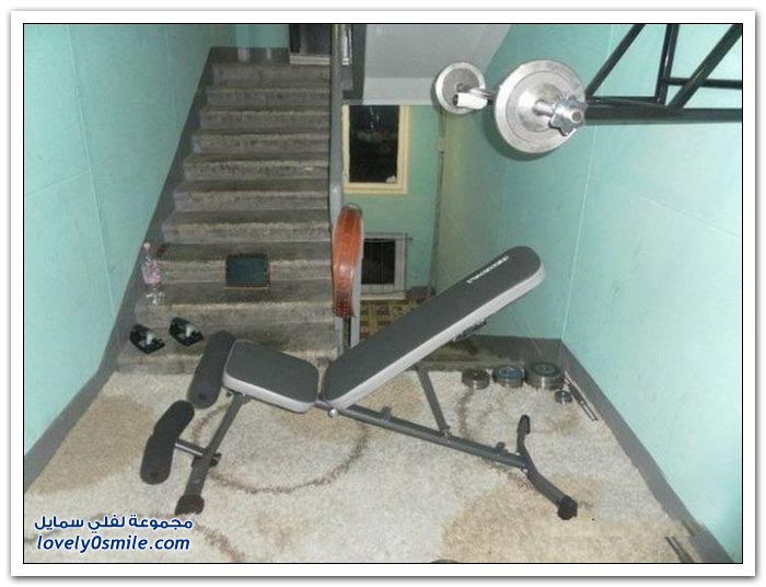 صالة رياضية على الدرج