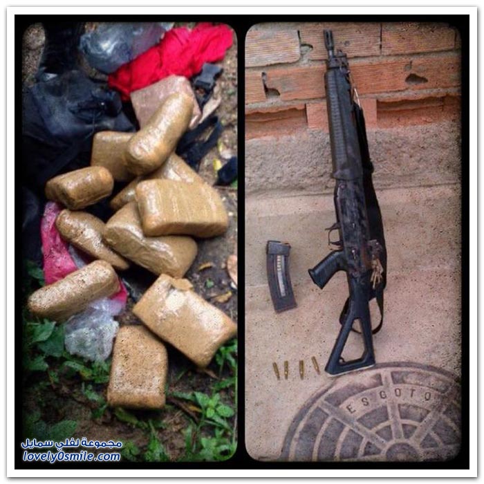 صور من الأسلحة والمخدرات التي تقبض عليها الشرطة البرازيلية