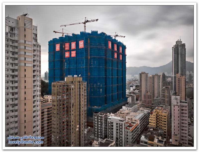مباني هونج كونج أثناء البناء