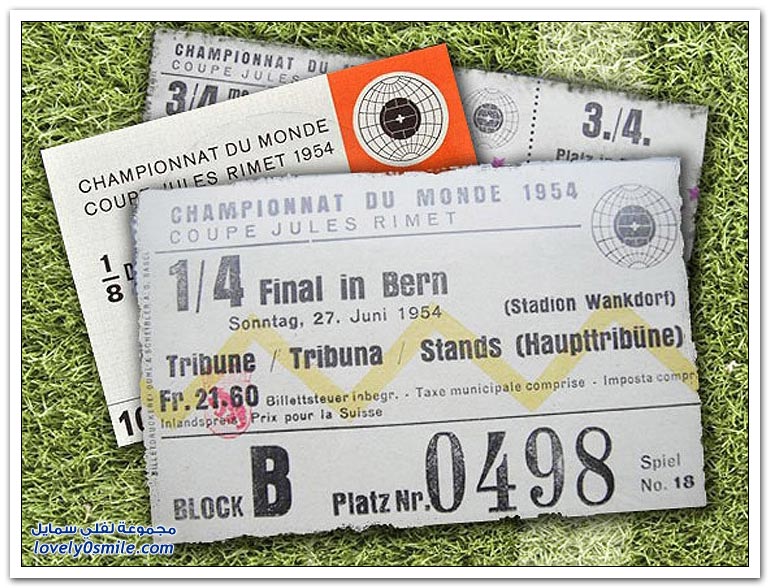 كيفية تغير تصميم تذاكر كأس العالم من 1930-2014م؟