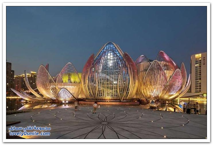 تصميم مبنى مذهل على شكل زهرة اللوتس في الصين