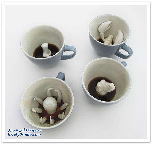 تصاميم رائعة لفناجين القهوة أو الشاي