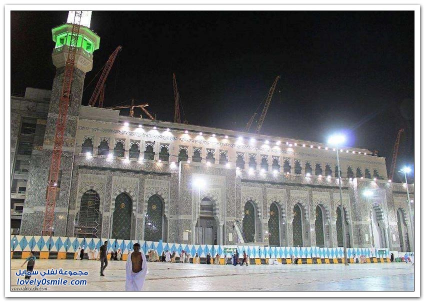 صور لجزء من توسعة الحرم المكي
