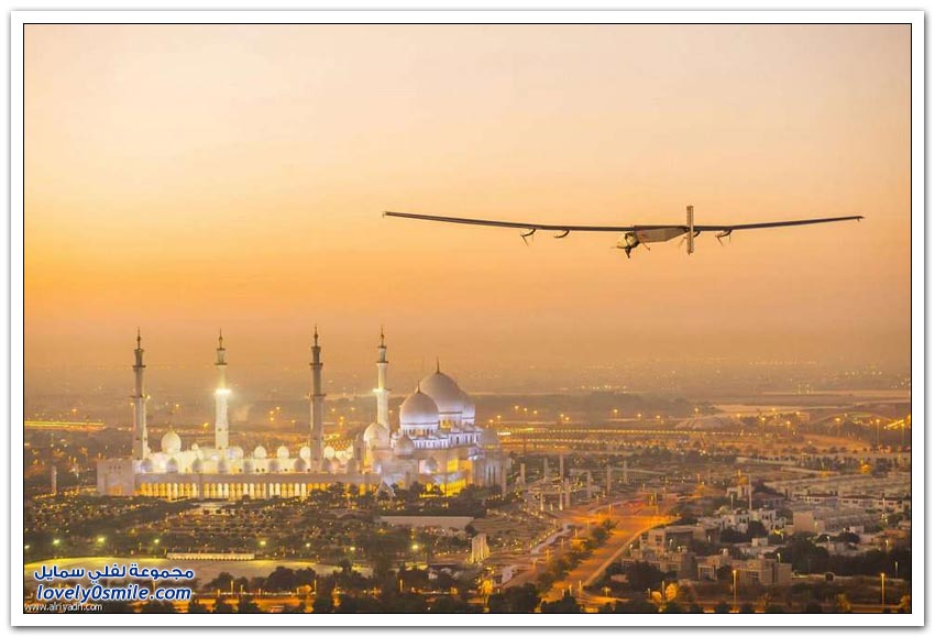 أول طائرة شمسية في سماء أبو ظبي