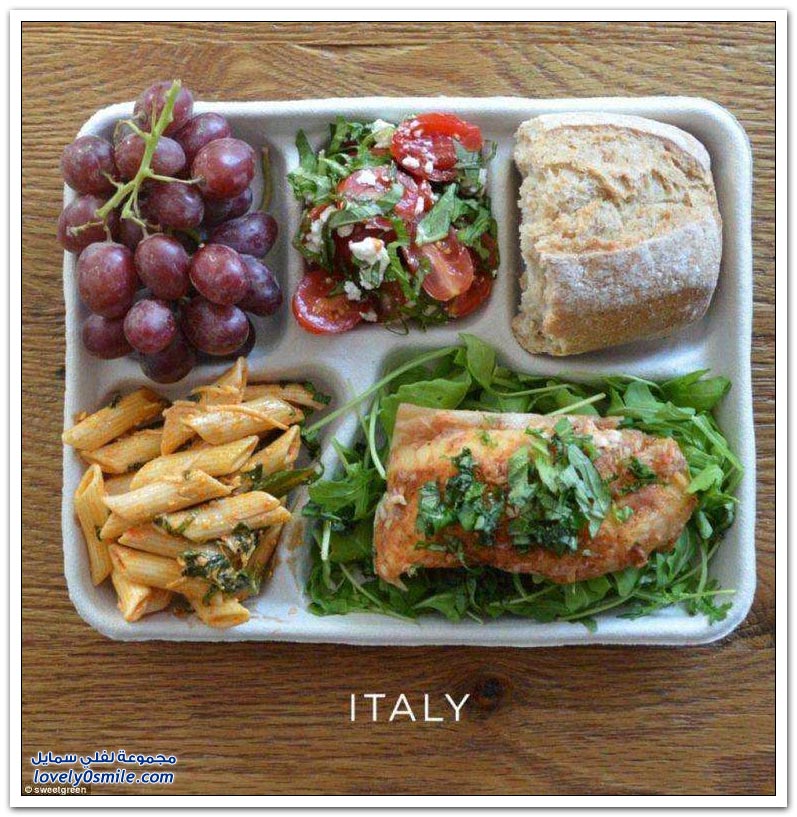 وجبات مدرسية من أنحاء مختلفة من العالم