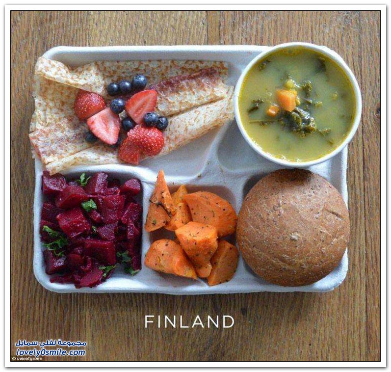 وجبات مدرسية من أنحاء مختلفة من العالم