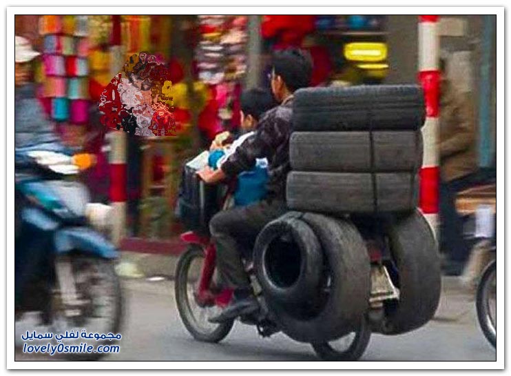 كل ما يمكن نقله على دراجة نارية