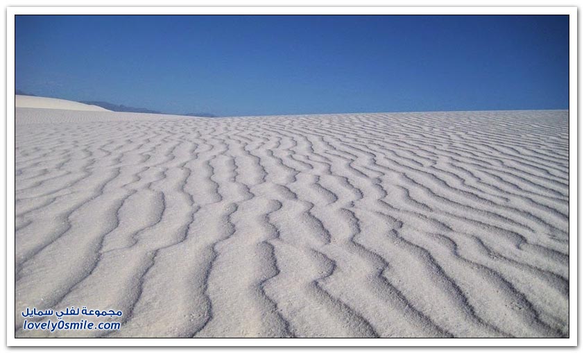 صحراء الرمال البيضاء في نيو مكسيكو بالولايات المتحدة