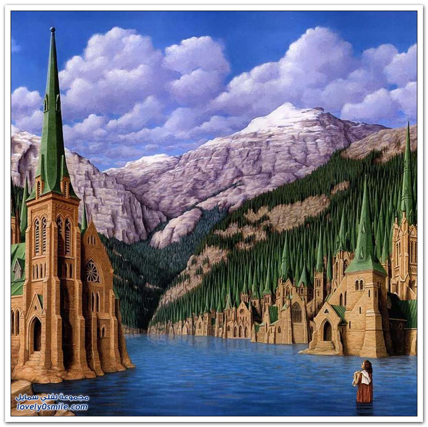 رسام كندي يمزج الواقع والخيال في لوحاته