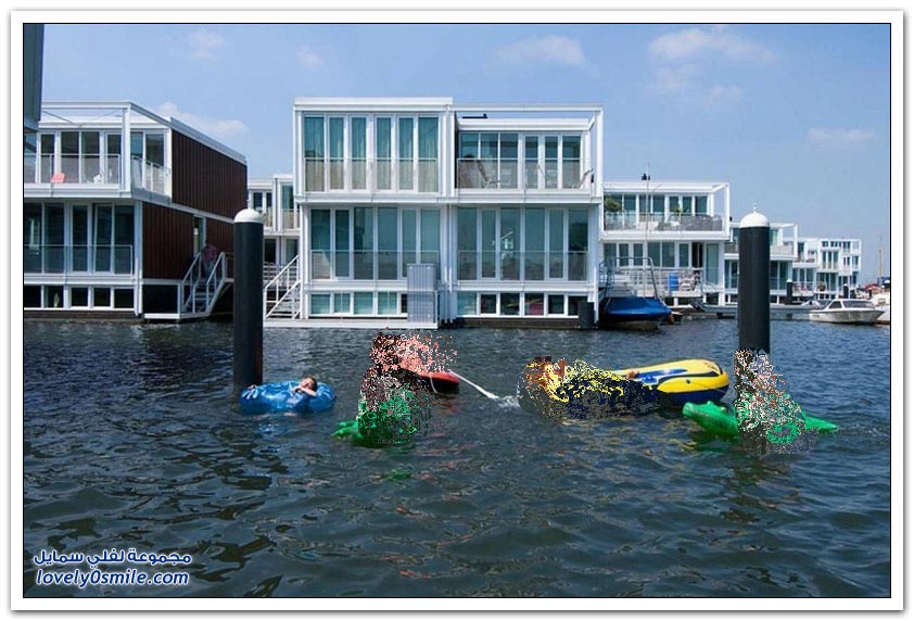 البيوت العائمة أحدث مشروع في أمستردام