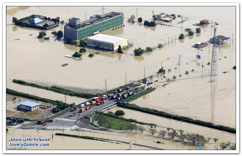 الفيضانات تجتاح اليابان
