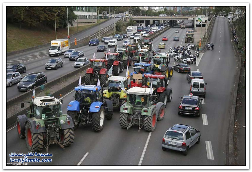 عندما يحتج المزارعون في فرنسا