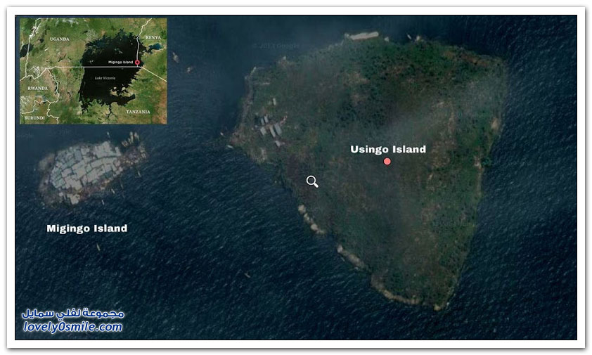 جزيرة الصيادين بمنتصف بحيرة فيكتوريا