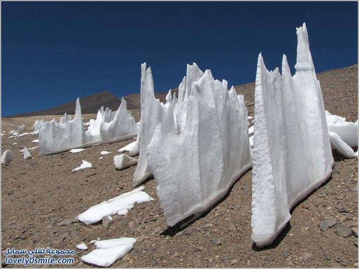 الإبر الجليدية ظاهرة طبيعية غامضة في مرتفعات الأنديز