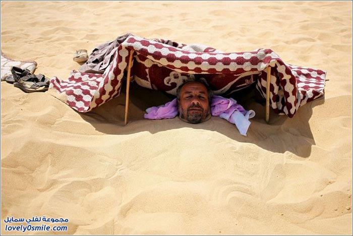 حمامات الرمال الساخنة في سيوة بمصر