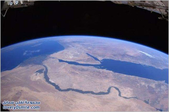 صور من الفضاء منها البحر الأحمر ونهر النيل
