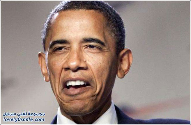 تعباير وجه باراك أوباما
