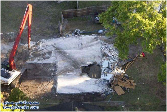 صور: الأرض تبتلع رجلاً في فلوريدا
