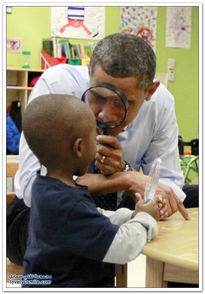 أوباما مع الأطفال