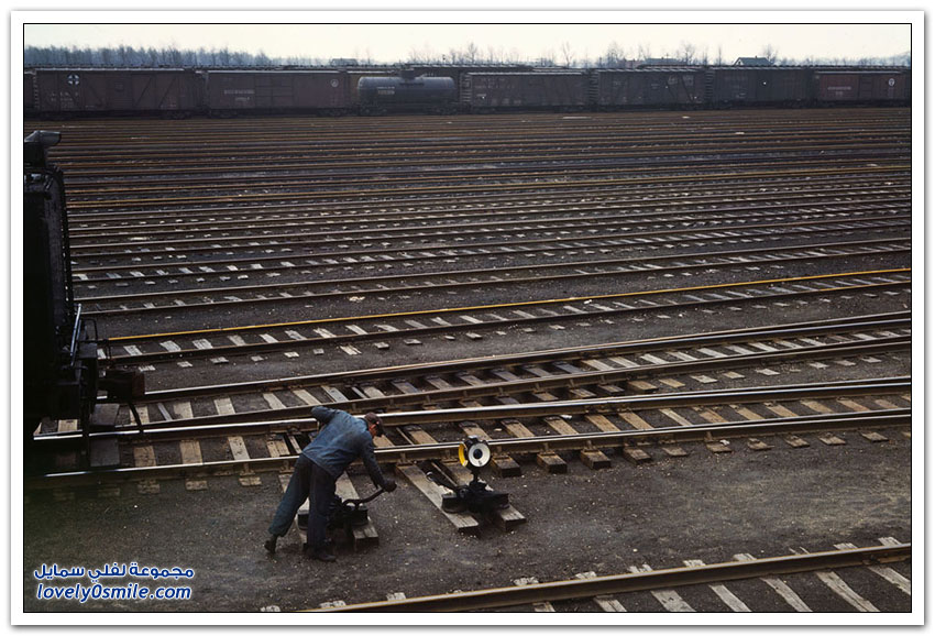 صور ملونة من سكك الحديد في شيكاغو عام 1940م