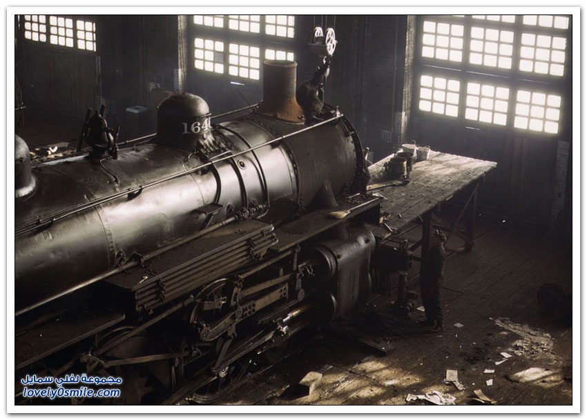 صور ملونة من سكك الحديد في شيكاغو عام 1940م